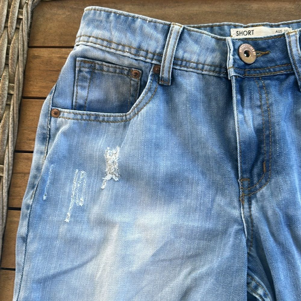 Cotton On Blue Distressed Shorts 6 - Picture 2 of 5